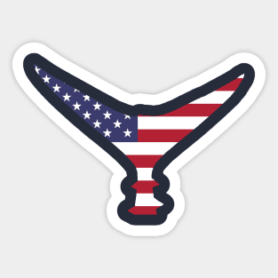 Tuna Tail American fisherman Sticker